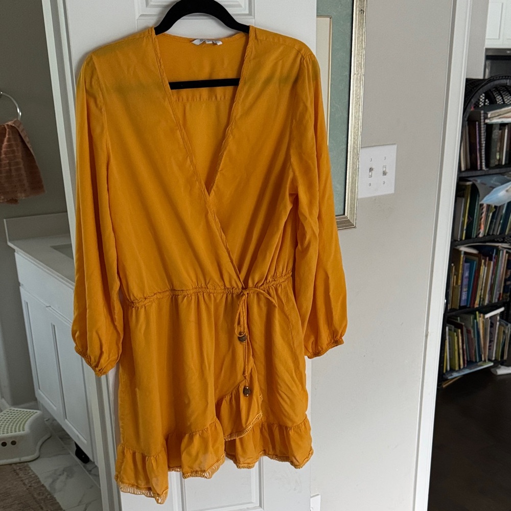 Chic Mustard Long Sleeve Dress